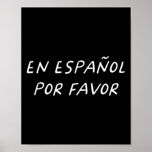 Auf Spanisch Bitte Spanischlehrer Lustig Zurück Zu Poster