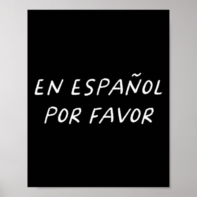 Auf Spanisch Bitte Spanischlehrer Lustig Zurück Zu Poster (Vorne)