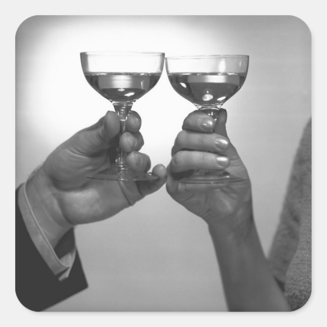 Auf Toast Quadratischer Aufkleber (Vorderseite)