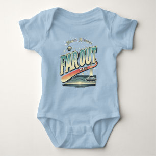 Auf Truckin'Retro 60er Personalisiert Blue behalte Baby Strampler