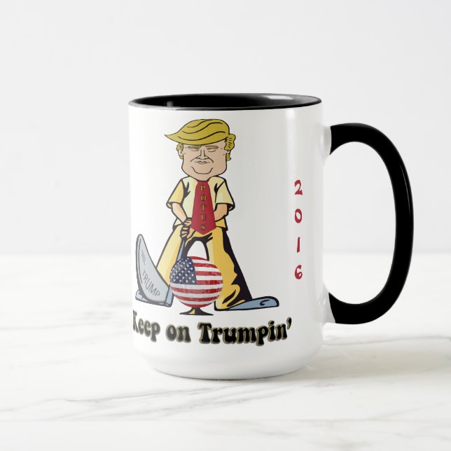 Auf Trumpin behalten Tasse (Rechts)