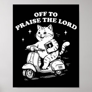Auf, um den Herrn zu loben, lustige christliche Ka Poster