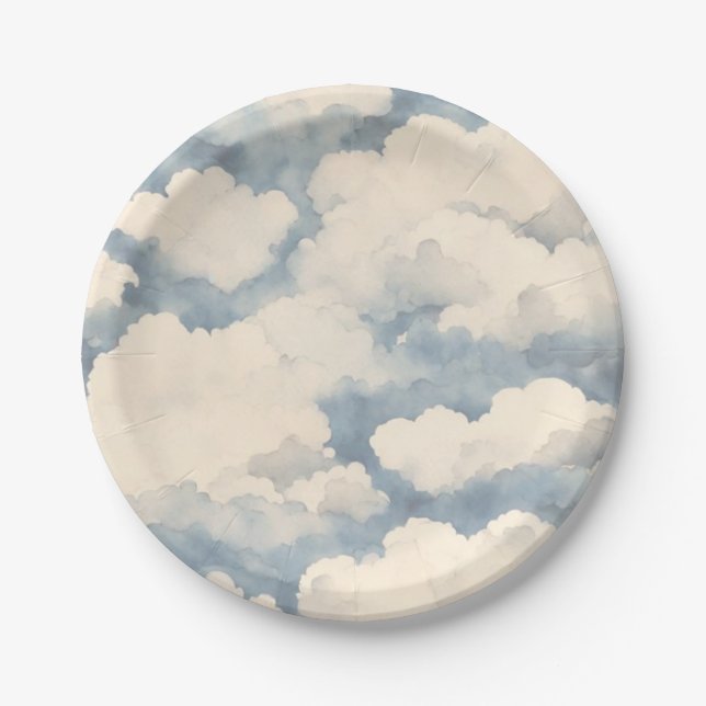 Auf und ab Ballon Geburtstag Pappteller (Vorderseite)