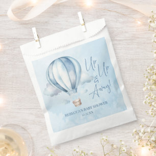 Auf und ab! Blue Hot Air Balloon Baby Dusche Geschenktütchen