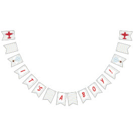 Auf und ab! Es ist ein Baby-Duschbanner Wimpelkette