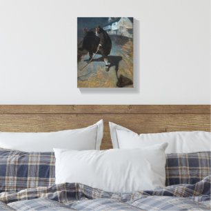 Auf und ab gestochen in einem Wahnsinn von Wyeth Leinwanddruck