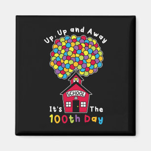 Auf und ab ist es der 100. Lehrer 100 Tage Magnet
