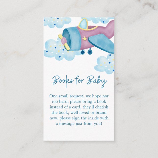 Auf und ab Lila Flugzeugbücher für Baby Begleitkarte (Vorderseite)