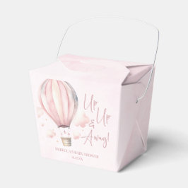 Auf und ab! Pink Hot Air Ballon Babydusche Geschenkschachtel
