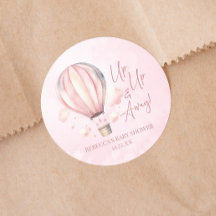 Auf und ab! Pink Hot Air Ballon Babydusche