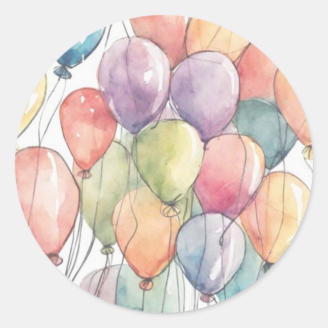 Auf- und Abreise Geburtstagsparty Runder Aufkleber (Vorderseite)