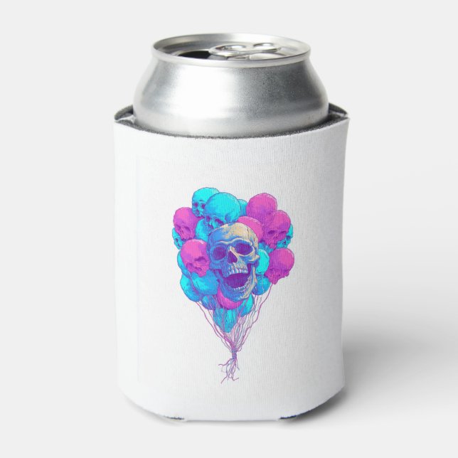 Auf und � Funny Floating Skull Dosenkühler (Kanne Vorderseite)