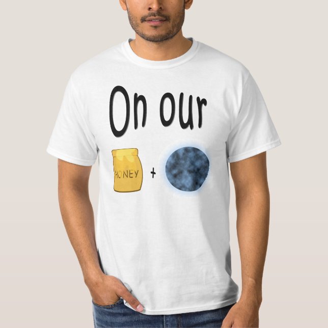 Auf unseren Flitterwochen Honeypot und Mond T-Shirt (Vorderseite)