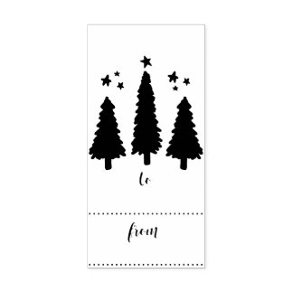 Auf / Von Weihnachtsbaumgeschenk Tag Rubber Briefm Gummistempel