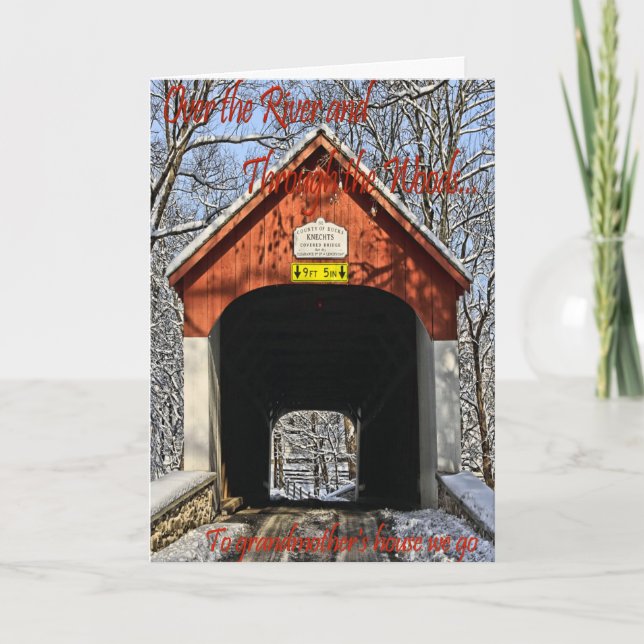 Auf Weihnachten gehen wir zur Weihnachtskarte (Vorderseite)