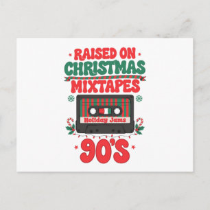 Auf Weihnachten-Mixtapes 90er-Kassette Retro Feiertagspostkarte