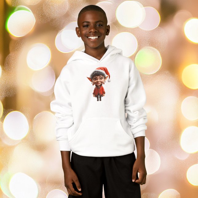 Auf! Weihnachts-Elf-Junge Hoodie (Von Creator hochgeladen)