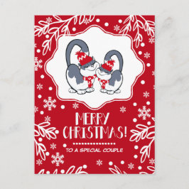 Auf Weihnachts-Postkarten Feiertagspostkarte