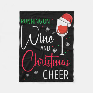 Auf Wein und Weihnachten lauter Spaß laufen Fleecedecke