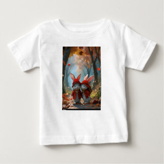 auf weißem T - Shirt niedlich zwei kleine bunnies