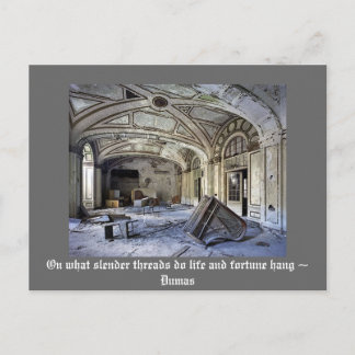 Auf welchen schlanken Fäden das Leben und das Glüc Postkarte