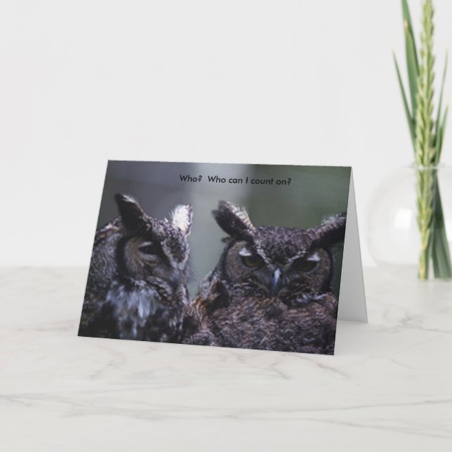 Auf wen kann ich zählen? feiertagskarte (Vorderseite)