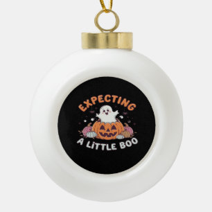 Auf wenig Boo zu warten Keramik Kugel-Ornament