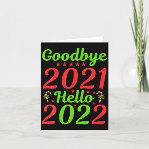 Auf Wiedersehen 2021 Hallo 2022 Weihnachten Xmas F Karte