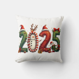 Auf Wiedersehen 2024 Hallo 2025 Frohe Weihnachten Kissen