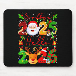 Auf Wiedersehen 2025 Hallo 2026 Frohes Neues Jahr Mousepad