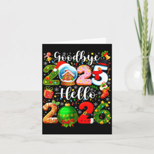 Auf Wiedersehen 2025 Hallo 2026 Frohes Silvester C Karte