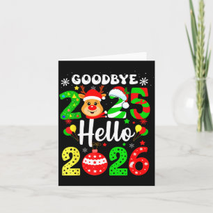 Auf Wiedersehen 2025 Hallo 2026 Frohes Silvester C Karte