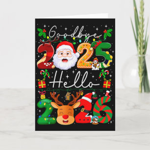 Auf Wiedersehen 2025 Hallo 2026 Frohes Silvester C Karte