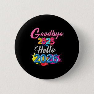 Auf Wiedersehen 2025 Hallo 2026 Kinder Lustiges Ne Button