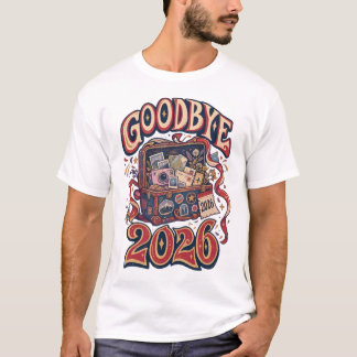 Auf Wiedersehen 2026 Retro Vintage T-Shirt | Bunt