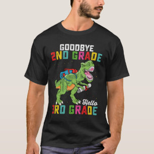 Auf Wiedersehen 2. Klasse Hallo 3. Klasse T-Rex Di T-Shirt