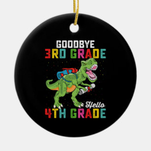 Auf Wiedersehen 3. Klasse Hallo 4. Klasse T-Rex Di Keramik Ornament