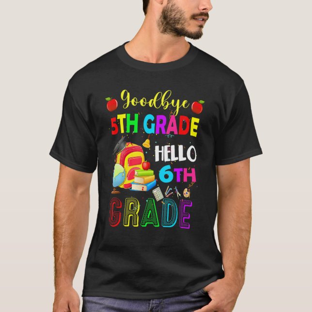 Auf Wiedersehen 5. Klasse Hallo 6. Klasse Zurück z T-Shirt (Vorderseite)