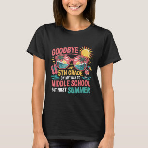 Auf Wiedersehen 5. Klasse Hallo Sommer Mittelschul T-Shirt