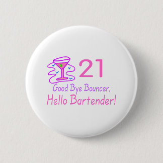 Auf Wiedersehen Barkeeper des Prahler-21 hallo Button