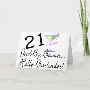 Auf Wiedersehen Barkeeper des Prahler-21 hallo Karte