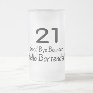 Auf Wiedersehen Barkeeper des Prahler-21 hallo Mattglas Bierglas