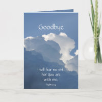 Auf Wiedersehen Bibel Schrift Psalm 23:4 Fürchte k
