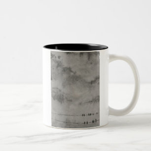 Auf Wiedersehen blauer Himmel Zweifarbige Tasse
