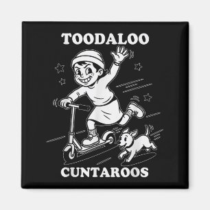 Auf Wiedersehen cuntaroos lustiger Scooter freche  Magnet