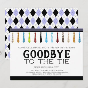 Auf Wiedersehen der Krawatte-Rente Einladung