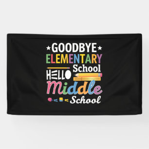 Auf Wiedersehen Grundschule Hallo Mittelschule Banner