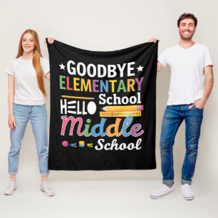 Auf Wiedersehen Grundschule Hallo Mittelschule Fleecedecke
