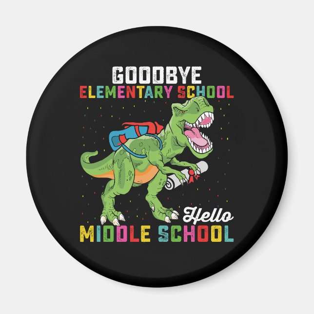Auf Wiedersehen Grundschule Hallo Mittelschule T R Magnet (Vorne)