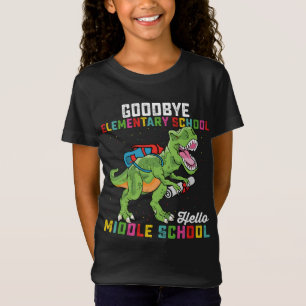 Auf Wiedersehen Grundschule Hallo Mittelschule T R T-Shirt